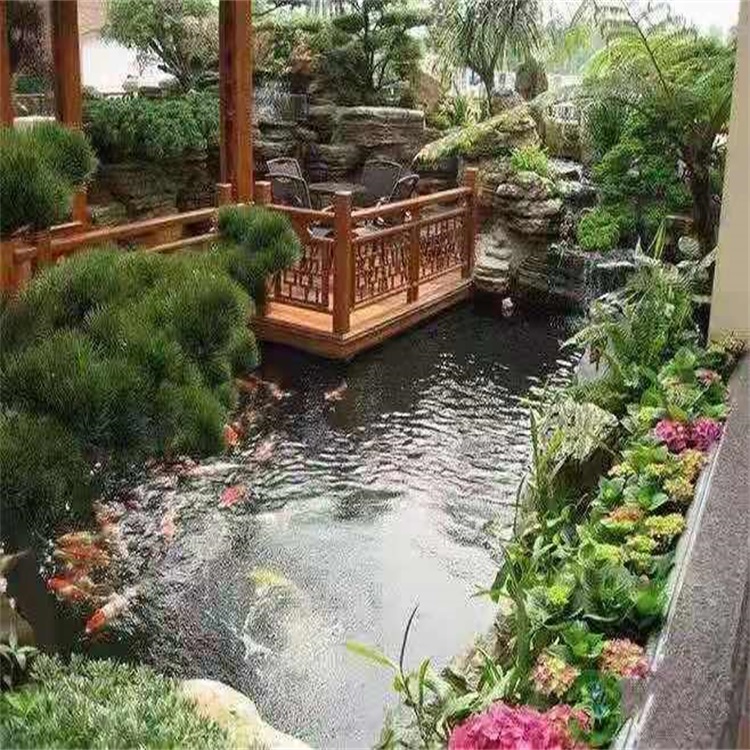 东莞别墅庭院景观设计鱼池